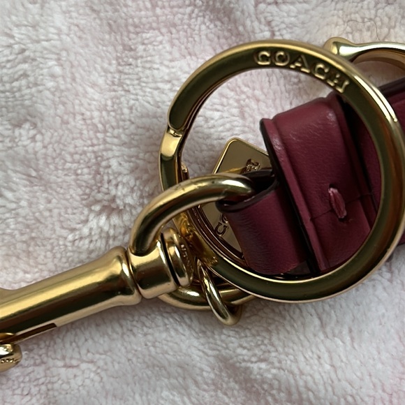 Coach Light Raspberry Trigger Snap with Charms Key Ring - Picture 7 of 7